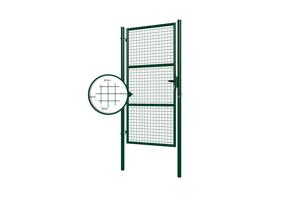 Portail grillagé 3m OLGA H.200cm + Portillon 1m OLGA H.200cm vert 18