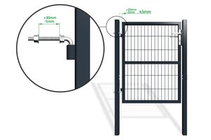 Portillon grillagé 1m RAZO H.120cm gris 9