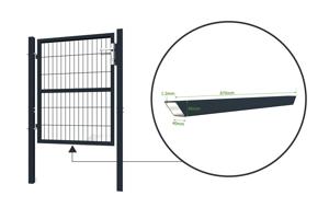Portillon grillagé 1m RAZO H.120cm gris 8
