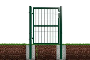 Portail grillagé 4m RAZO H.120cm + Portillon 1m RAZO H.120cm vert 19