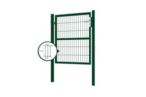 Portail grillagé 4m RAZO H.120cm + Portillon 1m RAZO H.120cm vert 18
