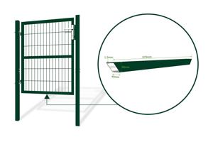 Portail grillagé 4m RAZO H.120cm + Portillon 1m RAZO H.120cm vert 21