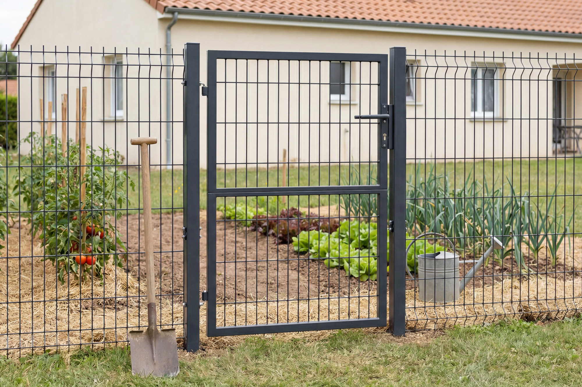 Zauntor Metall 1m RAZO H.140cm grau 13