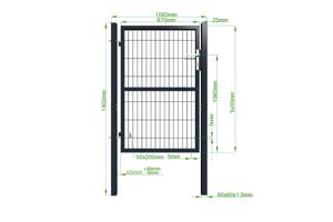Portillon grillagé 1m RAZO H.140cm gris 4