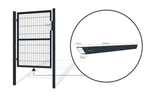 Portillon grillagé 1m RAZO H.140cm gris 8