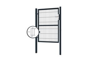 Portillon grillagé 1m RAZO H.140cm gris 5