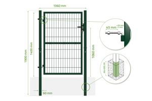 4m H.140cm RAZO mesh låge + 1m RAZO H.140cm Grøn låge 14
