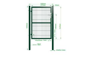 Portillon grillagé 1m RAZO H.140cm vert 4