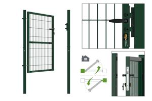 4m H.140cm RAZO mesh låge + 1m RAZO H.140cm Grøn låge 16