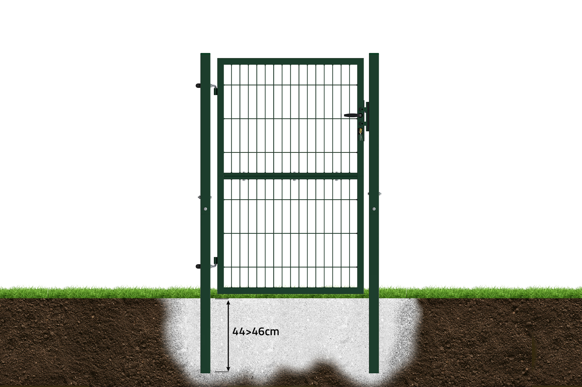 4m H.140cm RAZO mesh låge + 1m RAZO H.140cm Grøn låge 17