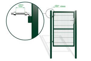 Portillon grillagé 1m RAZO H.140cm vert 9