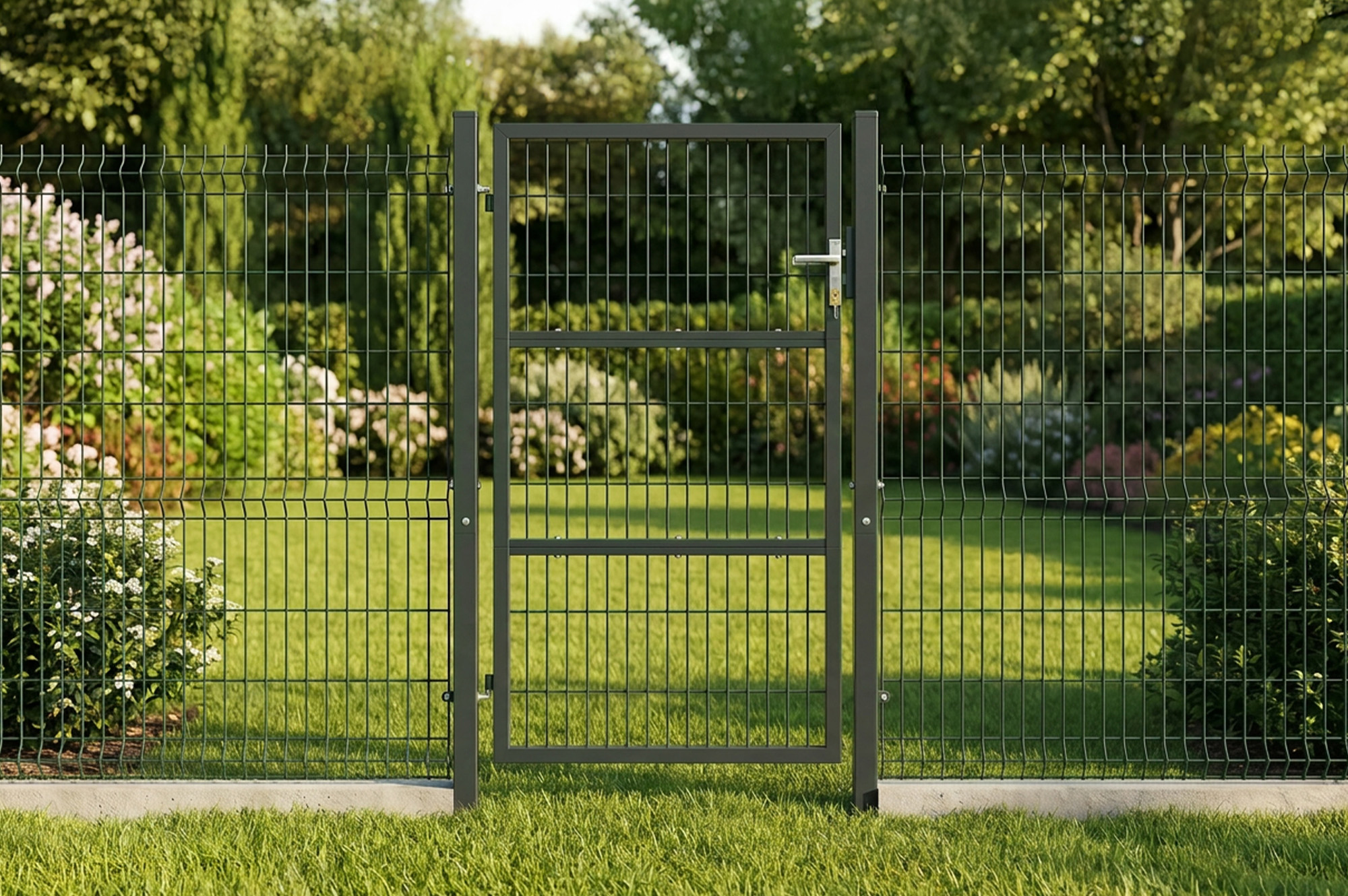 Wire mesh side gate 1m RAZO H.160cm grey 2