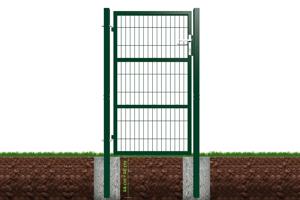 Portail grillagé 4m RAZO H.160cm + Portillon 1m RAZO H.160cm vert 20