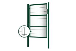 Portail grillagé 4m RAZO H.160cm + Portillon 1m RAZO H.160cm vert 19