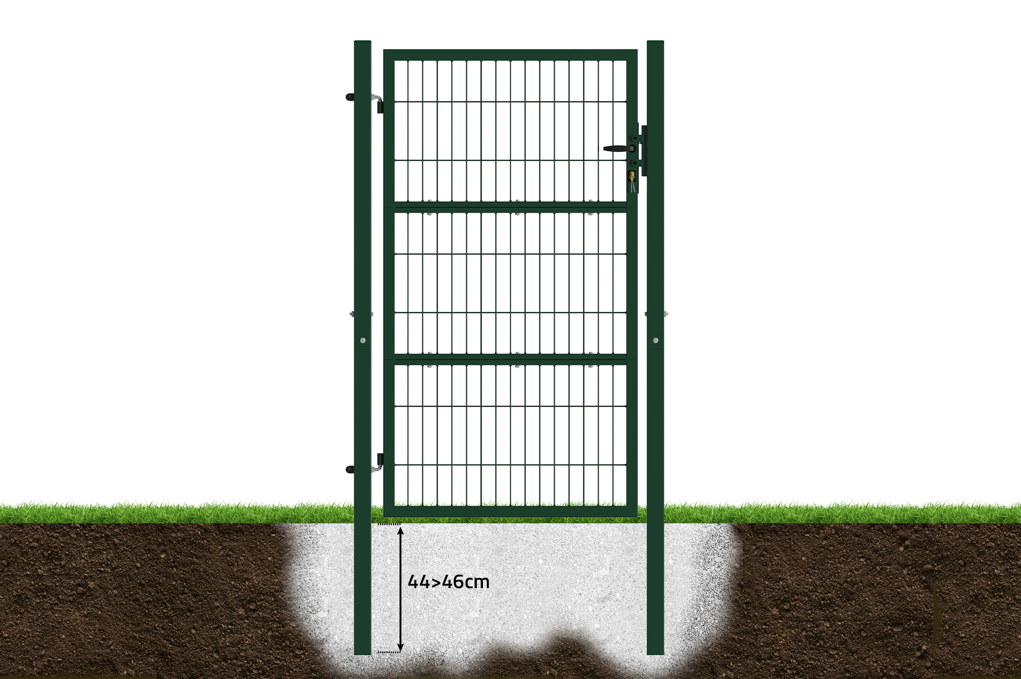 Portillon grillagé 1m RAZO H.160cm vert 8