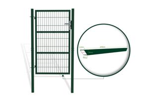 Portail grillagé 4m RAZO H.160cm + Portillon 1m RAZO H.160cm vert 22