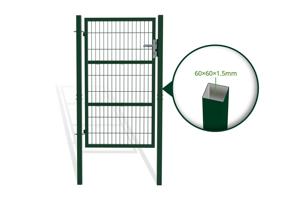 Portail grillagé 4m RAZO H.160cm + Portillon 1m RAZO H.160cm vert 21