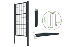Zauntor Metall 1m RAZO H.180cm grau 5