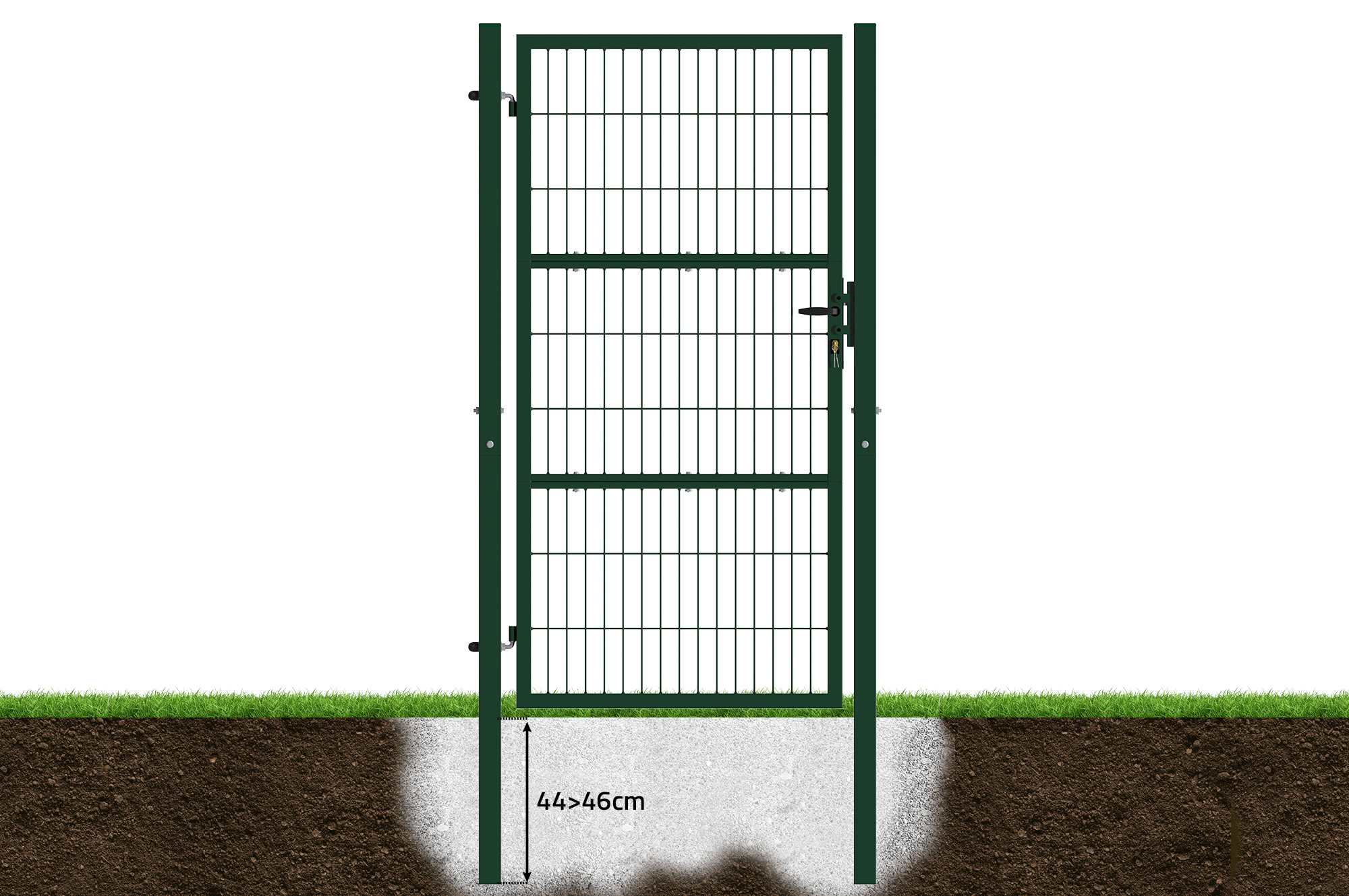 3m H.180cm RAZO mesh låge + 1m RAZO H.180cm Grøn låge 19