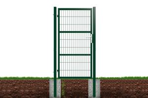 Portail grillagé 3m H.180cm RAZO + Portillon 1m RAZO H.180cm vert 19