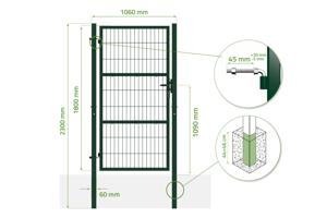 3m H.180cm RAZO mesh låge + 1m RAZO H.180cm Grøn låge 14