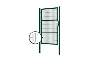 Portail grillagé 3m H.180cm RAZO + Portillon 1m RAZO H.180cm vert 18