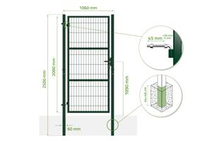 Tīkla vārti 1m RAZO 100P200 GREEN 3