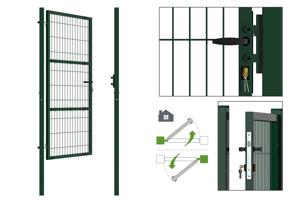 Tīkla vārti 1m RAZO 100P200 GREEN 4