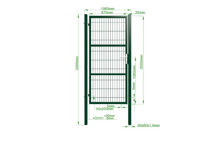 Cancello Elettrico Cancello Hotgate Per Recinzione Elettrica Pascolo - 120cm Altezza, Elettrificabile, 86cm Apertura Cancello In Ferro