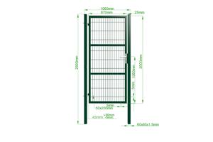 Mesh gate 4m RAZO H.200cm + side gate 1m RAZO H.200cm green 18