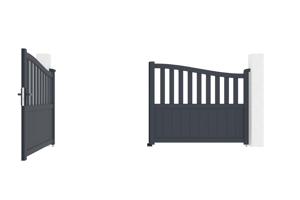 Portail battant 3,4m MEIJE H.140cm gris 10