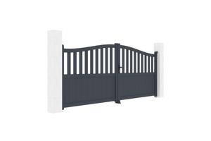 Portail battant 3,4m MEIJE H.140cm gris 4