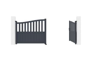 Portail battant 3,4m MEIJE H.140cm gris 6