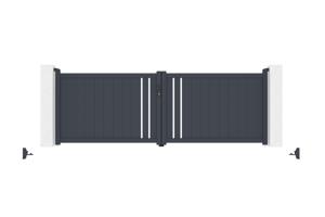 Swing gate 3,5m GIONA H.120cm grey aluminium 6