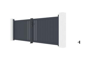 Swing gate 3,5m GIONA H.120cm grey aluminium 4