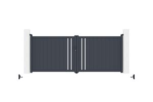Portail battant 3,5m GIONA H.140cm gris 7
