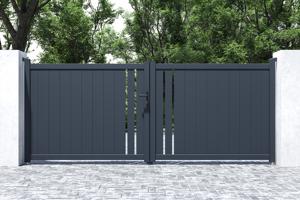 Portail battant 3,5m GIONA H.140cm gris 6