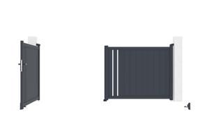 Portail battant 3,5m GIONA H.140cm gris 10