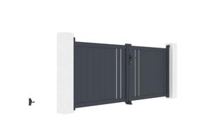 Brama aluminiowa dwuskrzydłowa 3m GIONA 300B120 3