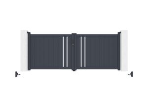 Brama aluminiowa dwuskrzydłowa 3m GIONA 300B120 7