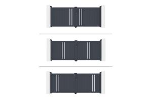 Brama aluminiowa dwuskrzydłowa 3m GIONA 300B120 11