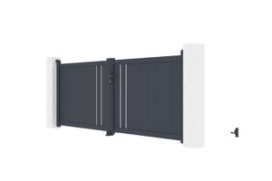 Brama aluminiowa dwuskrzydłowa 3m GIONA 300B120 4