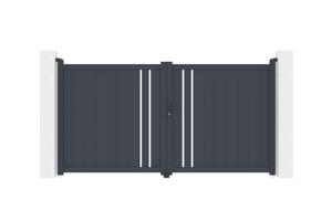 Portail battant 3m GIONA H.160cm gris main image
