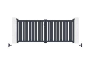 Swing gate 3m VEYMONT H.120cm grey aluminium 7