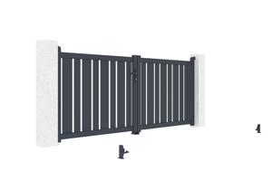 Swing gate 3m VEYMONT H.120cm grey aluminium 8