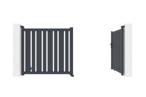 Swing gate 3m VEYMONT H.140cm grey aluminium 5
