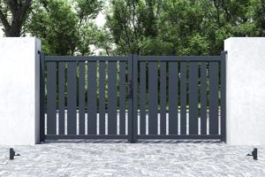 Swing gate 3m VEYMONT H.140cm grey aluminium 6