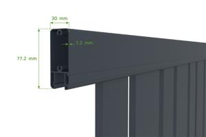 Swing gate 3m VEYMONT H.140cm grey aluminium 11