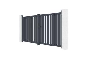 Swing gate 3m VEYMONT H.160cm grey aluminium 4