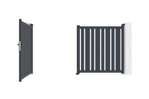Swing gate 3m VEYMONT H.160cm grey aluminium 10